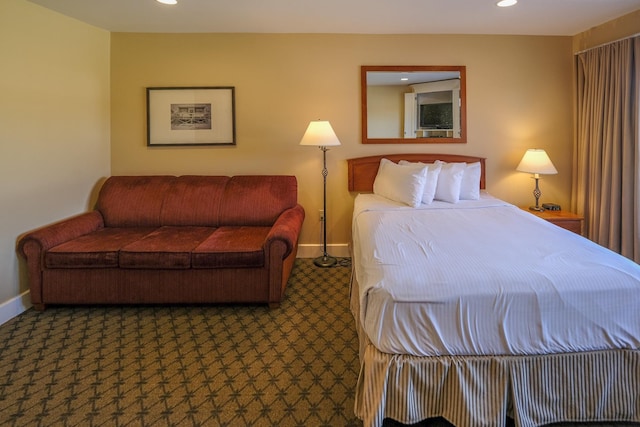 240QII Jackson Gore Inn Unit 240Qii, Ludlow, VT 05149 - bedroom featuring carpet, recessed lighting, and baseboards