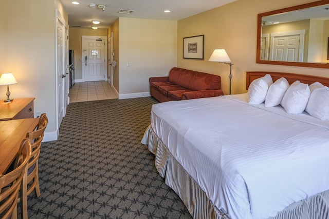 240QII Jackson Gore Inn Unit 240Qii, Ludlow, VT 05149 - bedroom featuring carpet floors, recessed lighting, and baseboards