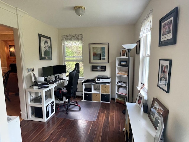 139 Rice Brook Dr, Stoddard, NH 03464 - office featuring dark wood-style floors