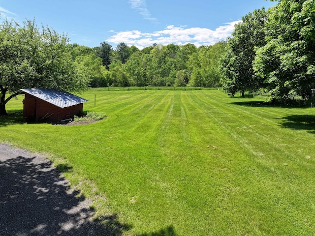 358 S Main St, Whiting, VT 05778 - view of grassy yard with an outdoor structure