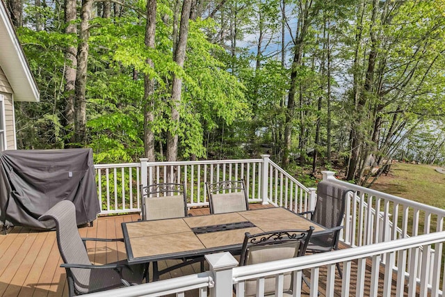 22 Shore Dr, Middleton, NH 03887 - deck with outdoor dining area