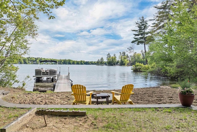 22 Shore Dr, Middleton, NH 03887 - dock with a water view and boat lift