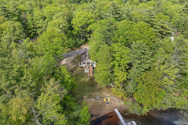 22 Shore Dr, Middleton, NH 03887 - view from above of property featuring a heavily wooded area