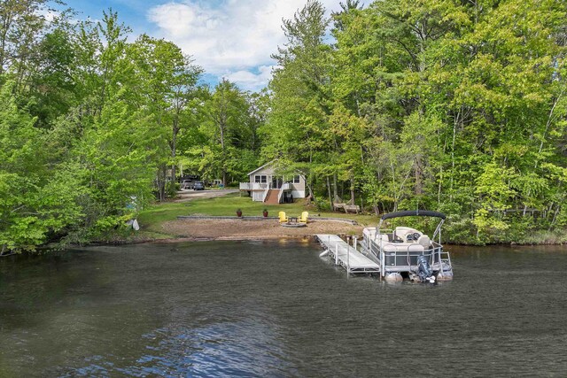 22 Shore Dr, Middleton, NH 03887 - dock featuring a water view