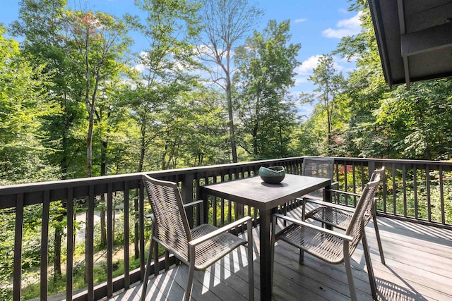 25 Hilltop Dr, Newbury, NH 03255 - wooden terrace featuring outdoor dining area