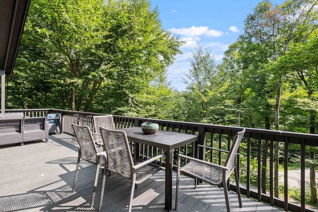 25 Hilltop Dr, Newbury, NH 03255 - deck with outdoor dining space