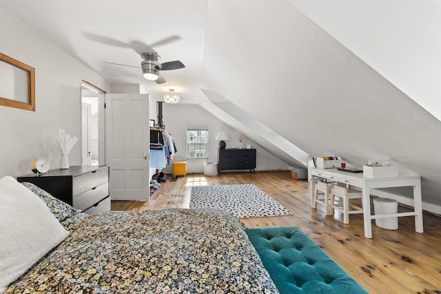 79 Silver St, Dover, NH 03820 - bedroom featuring hardwood / wood-style flooring and lofted ceiling