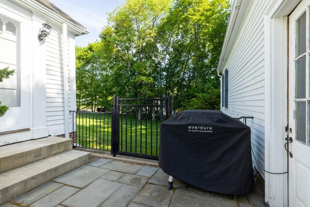 79 Silver St, Dover, NH 03820 - view of patio / terrace with grilling area and entry steps