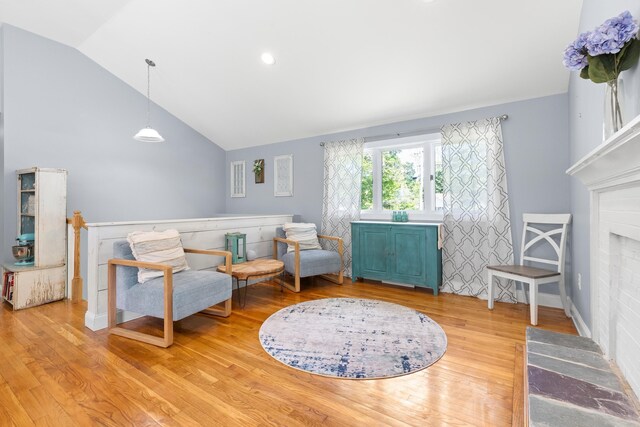 4 Crestview Ter, Stratham, NH 03885 - sitting room featuring wood finished floors and high vaulted ceiling