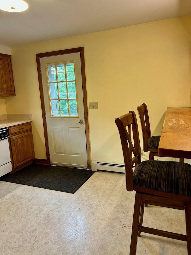 348 Ridge Rd, Northwood, NH 03261 - dining area featuring a baseboard heating unit