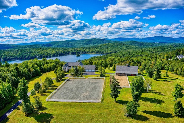 367 N Rd, Sunapee, NH 03782 - aerial view of a forest and a water and mountain view