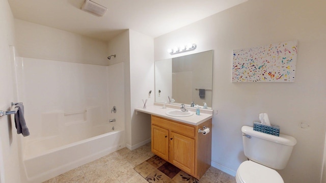 4 Bow Center Rd Unit B-3, Bow, NH 03304 - full bath with toilet, vanity, bathtub / shower combination, and baseboards