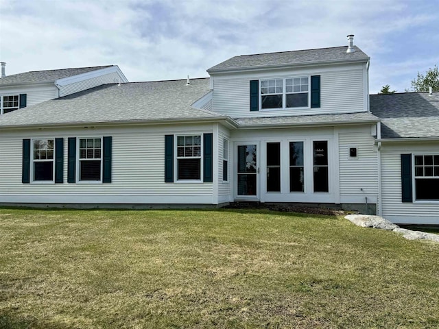 4 Bow Center Rd Unit B-3, Bow, NH 03304 - rear view of house featuring a lawn and a shingled roof
