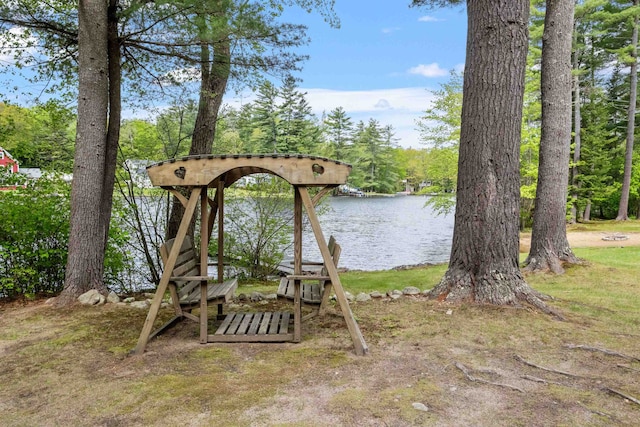 21 Pine Hill Dr, Barnstead, NH 03225 - view of yard with a water view