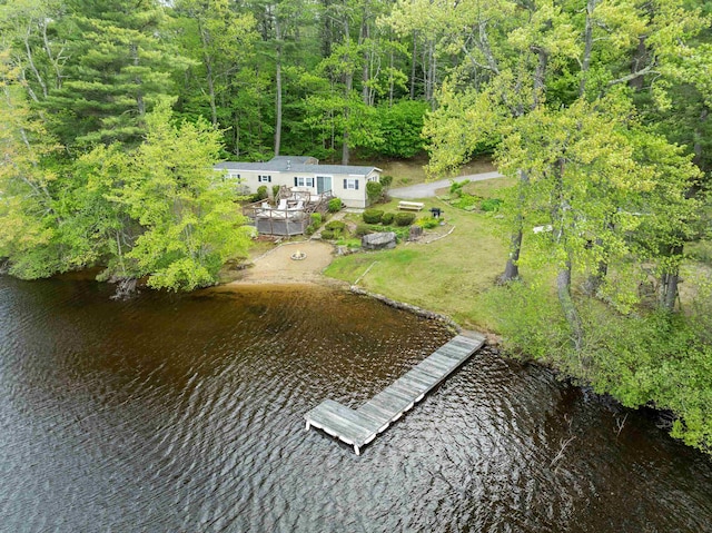 21 Pine Hill Dr, Barnstead, NH 03225 - aerial view of property and surrounding area with a large body of water and a heavily wooded area