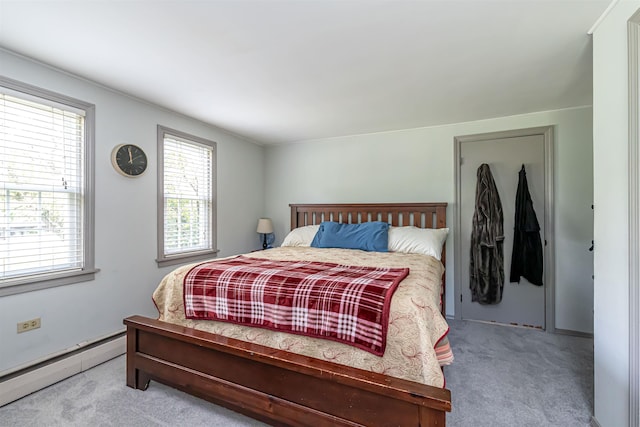 212 W Main St, Hillsborough, NH 03244 - bedroom with a baseboard heating unit and carpet floors
