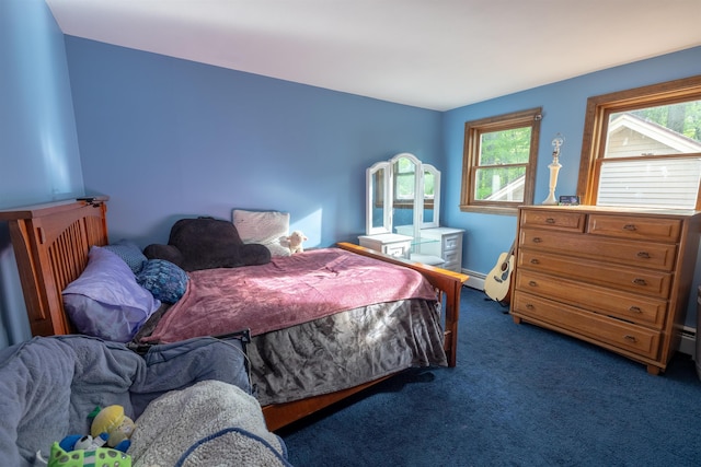 16 Berkeley St, Pelham, NH 03076 - bedroom featuring multiple windows, carpet, and a baseboard radiator