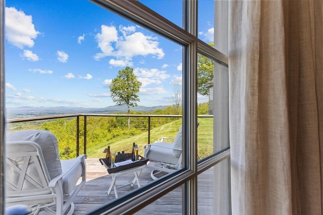 1097 Taber Ridge Rd, Stowe, VT 05672 - balcony featuring a mountain view