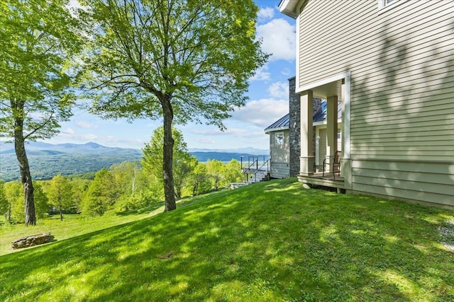1097 Taber Ridge Rd, Stowe, VT 05672 - view of green lawn with a mountain view