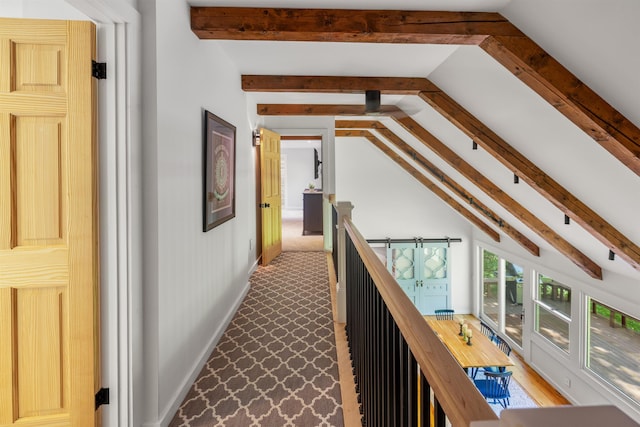 47 Hollow View Rd, Stowe, VT 05672 - hall with an upstairs landing and baseboards