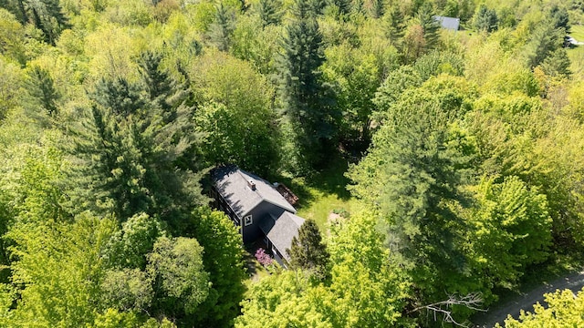 47 Hollow View Rd, Stowe, VT 05672 - aerial view of property and surrounding area with a heavily wooded area