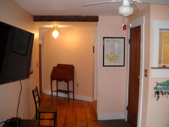 6 On The Cmn Unit 5, Lyme, NH 03768 - dining room featuring ceiling fan and hardwood / wood-style floors