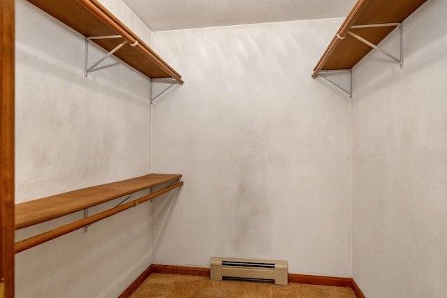 210 Province Rd, Belmont, NH 03220 - spacious closet featuring a baseboard heating unit and carpet flooring