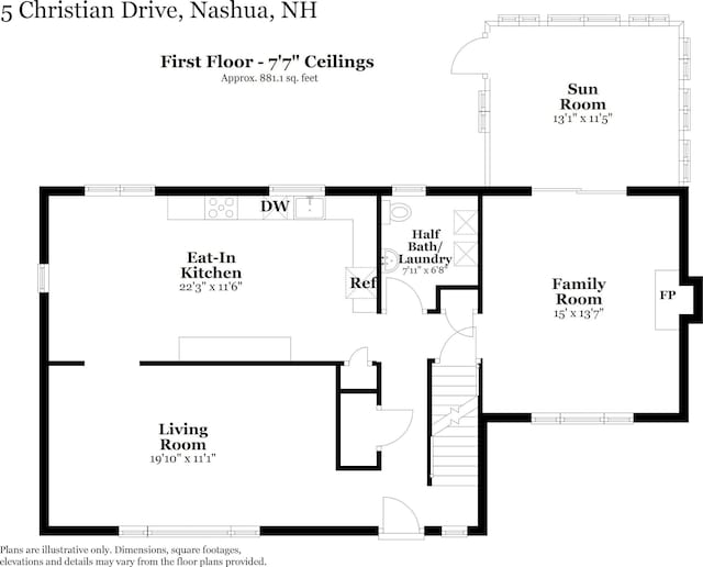 5 Christian Dr, Nashua, NH 03063 - home floor plan