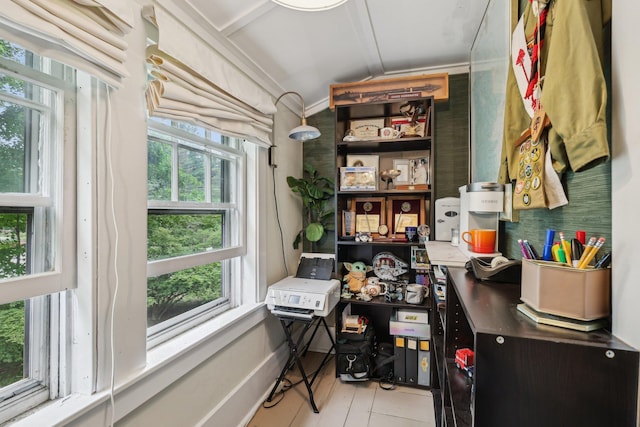 26 Middle St, Amherst, NH 03031 - office featuring vaulted ceiling and baseboards