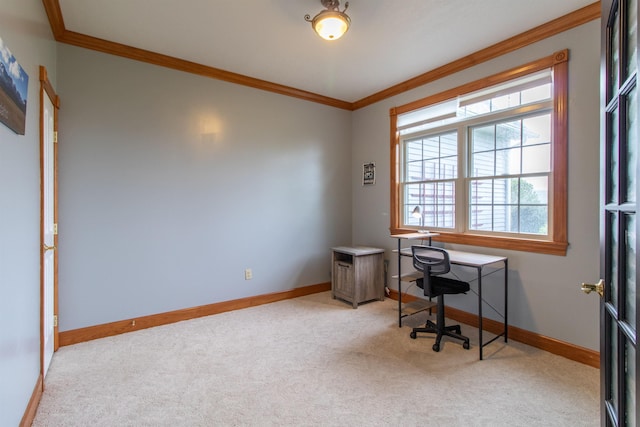 275 Petit Rd, Coventry, VT 05825 - office with carpet floors, ornamental molding, and baseboards