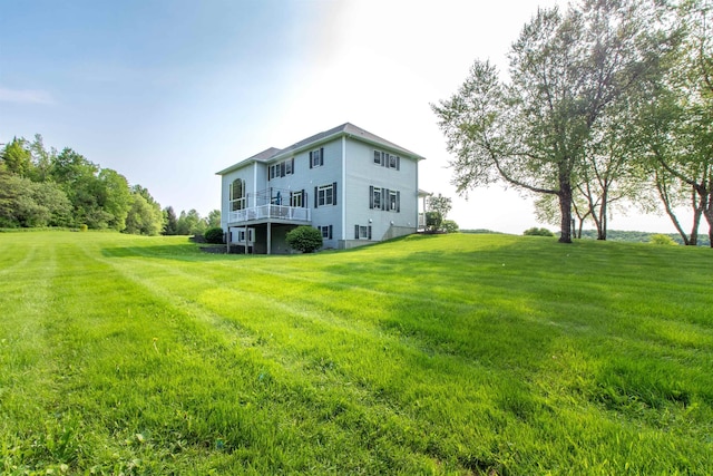 275 Petit Rd, Coventry, VT 05825 - view of green lawn featuring a wooden deck