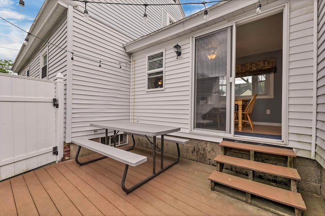 190 Anthony St, Manchester, NH 03103 - wooden terrace with entry steps and a gate