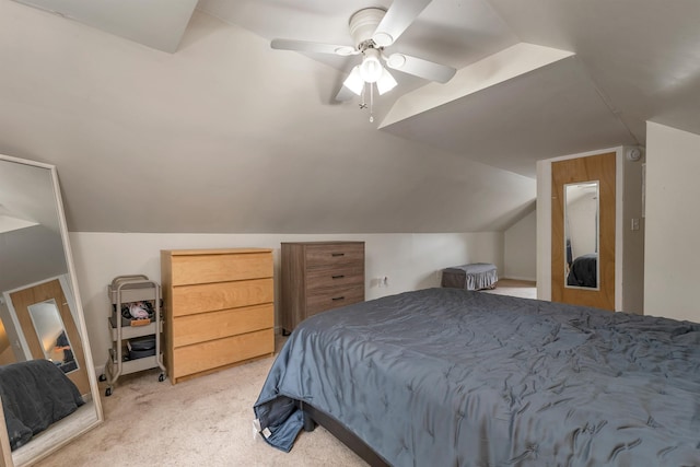 190 Anthony St, Manchester, NH 03103 - carpeted bedroom featuring lofted ceiling and ceiling fan