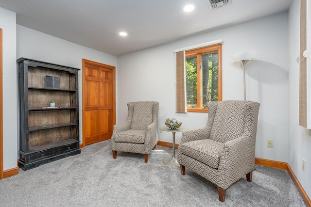 26 Association Dr, Northwood, NH 03261 - sitting room with carpet flooring, baseboards, and recessed lighting