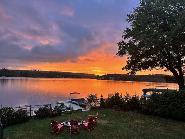 26 Association Dr, Northwood, NH 03261 - water view with a boat dock