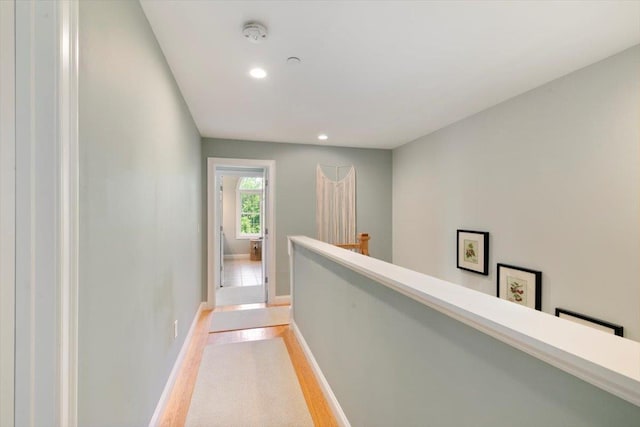 38 Granite Ln Unit 38, Chester, NH 03036 - hallway with an upstairs landing, recessed lighting, and baseboards