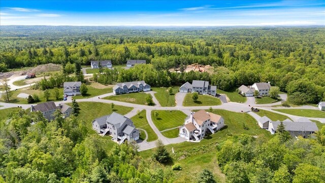 38 Granite Ln Unit 38, Chester, NH 03036 - aerial overview of property's location featuring a heavily wooded area and nearby suburban area