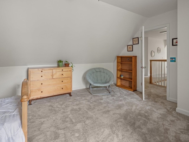 278 S Cove Rd, Burlington, VT 05401 - bedroom with vaulted ceiling, carpet, and baseboards