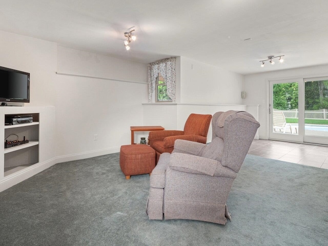 278 S Cove Rd, Burlington, VT 05401 - sitting room with track lighting and carpet flooring
