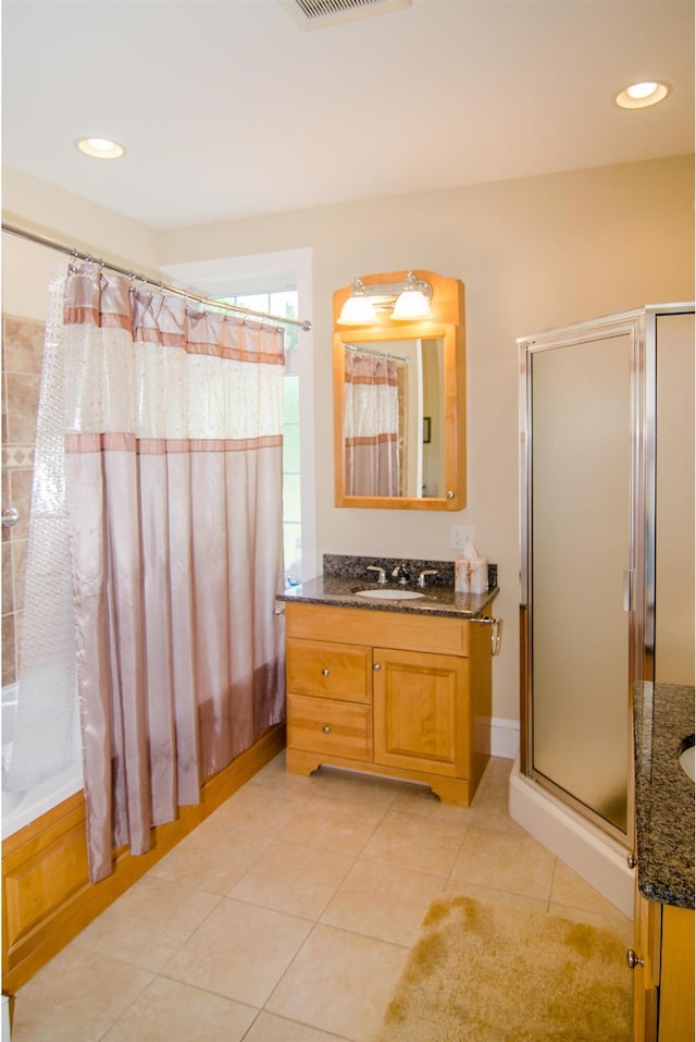 120 Pepin Dr Unit B 6, Newport City, VT 05855 - full bathroom with vanity, tile patterned floors, and recessed lighting