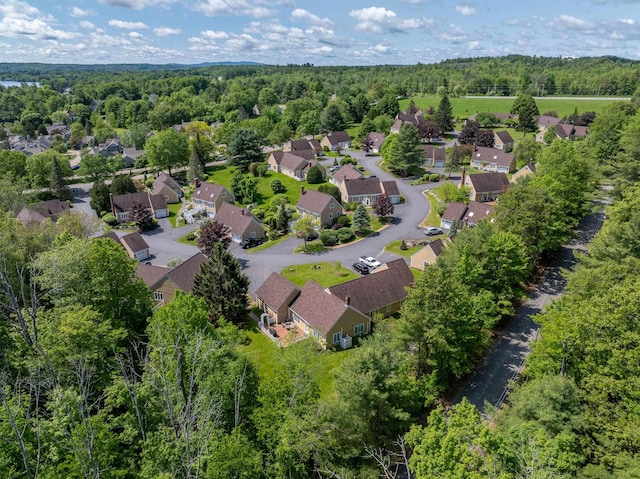 82 Garden Cir, Laconia, NH 03246 - aerial view of property's location with nearby suburban area and a forest