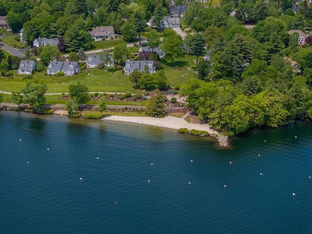 82 Garden Cir, Laconia, NH 03246 - aerial overview of property's location featuring nearby suburban area and a nearby body of water