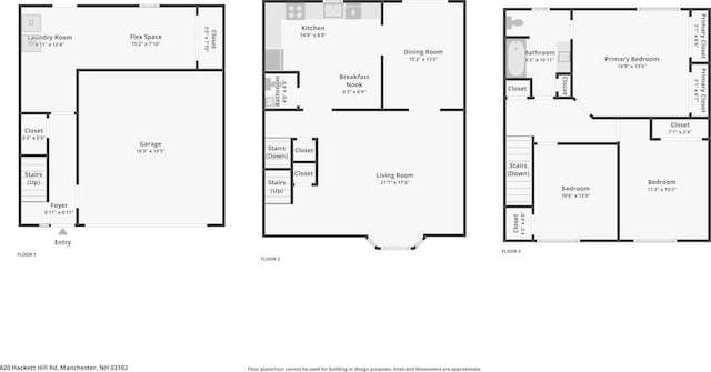 620 Hackett Hill Rd, Manchester, NH 03102 - property floor plan
