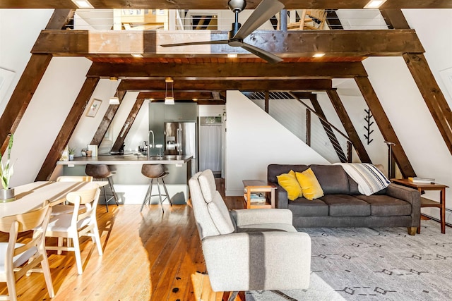171 Cold Spring Rd, Milton, VT 05478 - living room with light wood-style flooring and stairway