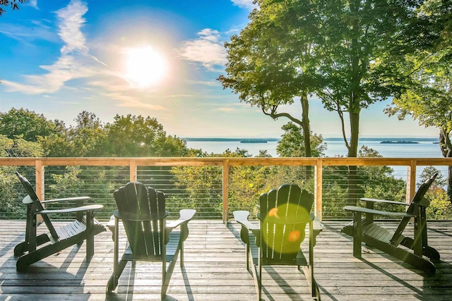 171 Cold Spring Rd, Milton, VT 05478 - wooden terrace featuring a water view