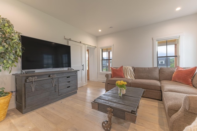 346 Elizabeths Ln Unit 13, Morristown, VT 05661 - living area featuring plenty of natural light, light wood-type flooring, recessed lighting, and baseboards