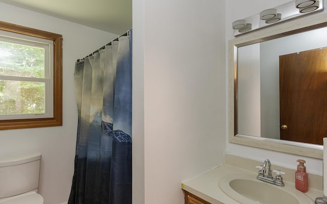 353 N St, Jaffrey, NH 03452 - full bathroom with vanity, toilet, and curtained shower