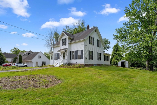 138 Sixth St, Dover, NH 03820 - traditional-style home featuring a chimney and a front lawn