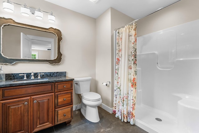 6 Tannery Way, Kensington, NH 03833 - full bath featuring vanity, toilet, a shower with curtain, and baseboards