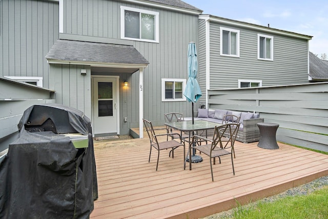 14 Monroe Dr Unit 92, Woodstock, NH 03293 - deck with outdoor dining area and grilling area